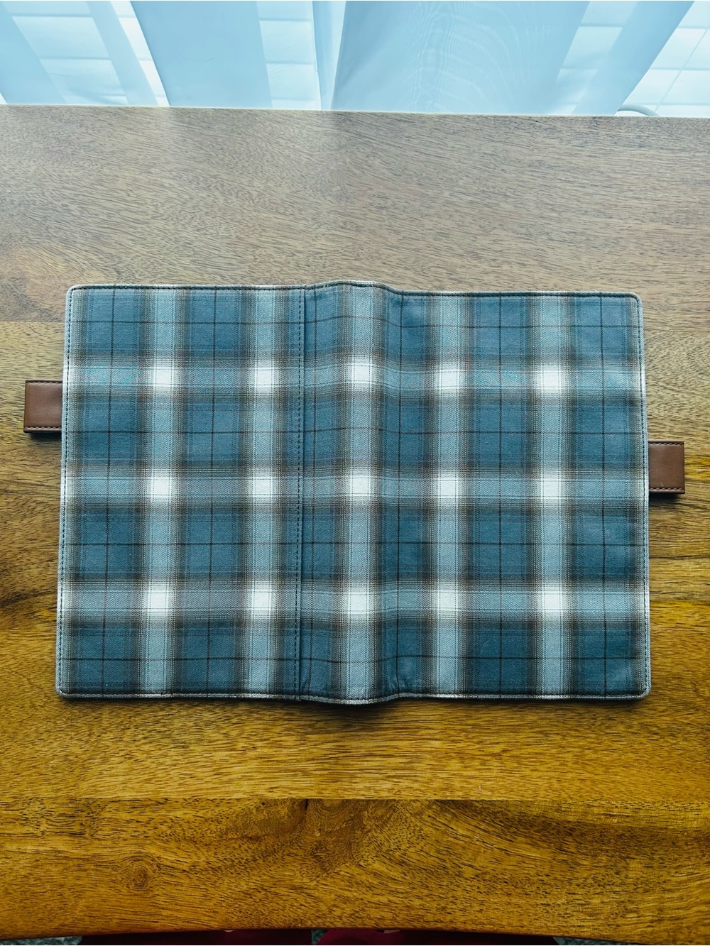 Hobonichi A5 Planner Cover Blue Plaid + Clear Cover NEW - Picture 3 of 6